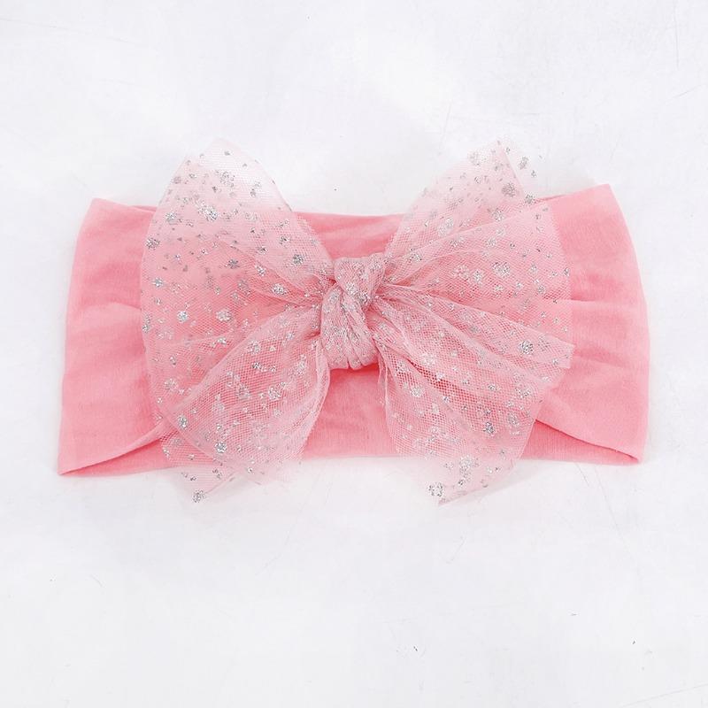 Baby hair accessories plain soft nylon bow headband children's headscarf jewelry children's hair accessories