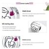 Sterling Silver S925 Heart-Shaped Red Zircon Mother's Love Bracelet BSC493