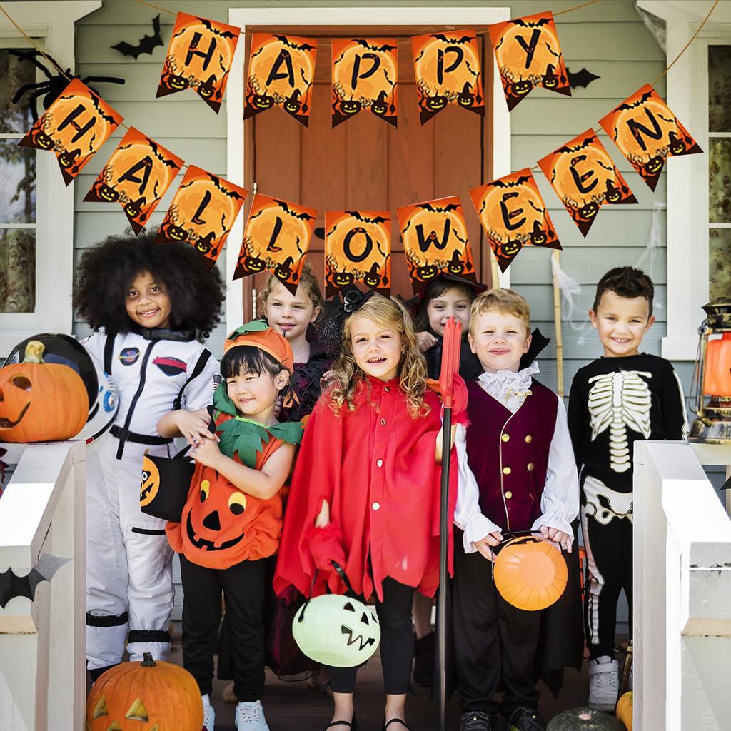Halloween Flagge Urlaub Partei Papier Dekorationen Bar Veranstaltungsort Atmosphäre Foto Requisiten