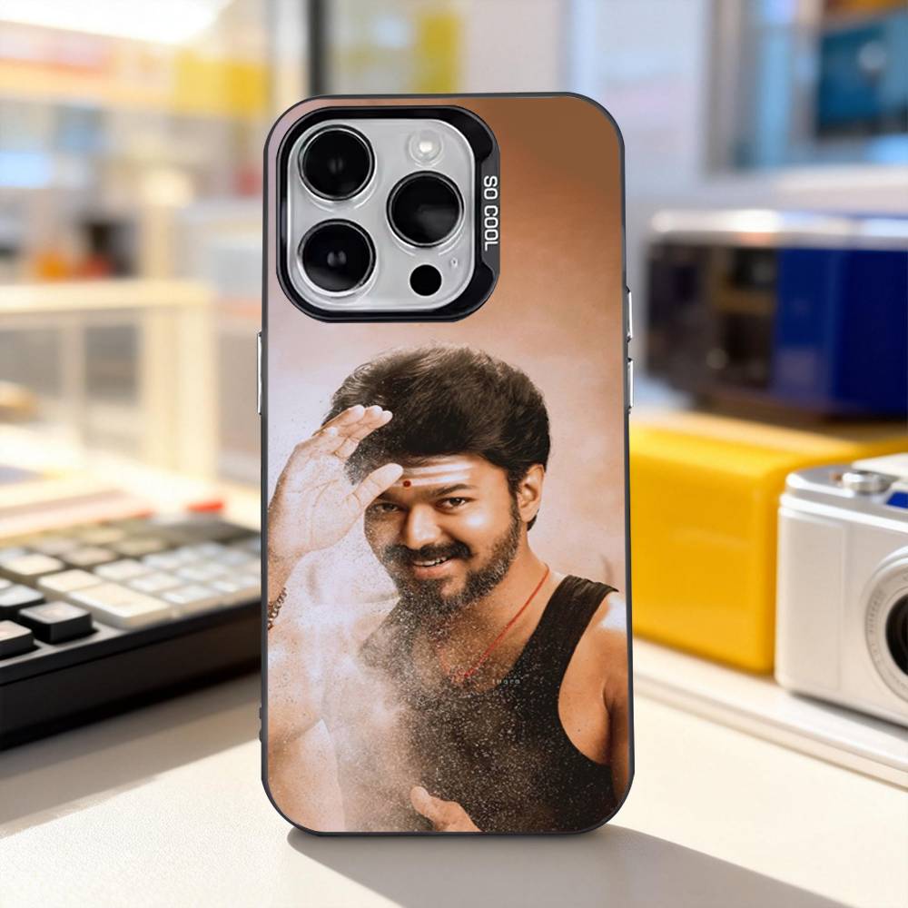 

Actor T-Thalapathy V-Vijay Phone Case For iPhone 17,16,15,14,13,12,11,Pro,XS,Max,Plus,Mini,SE4,E Black Matte Shockproof Cover iPhone16promax