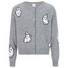 Little MO&Co. Mädchen Cardigan aus Merinowolle mit Hasen Jacquard