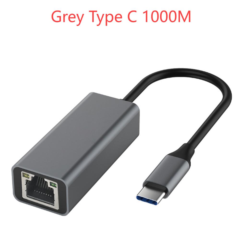 Type C USB Ethernet Adapter 1000/100Mbps USB To RJ45 Lan for Xiaomi Mi Box Nintendo Switch Network Card Laptop PC Windows