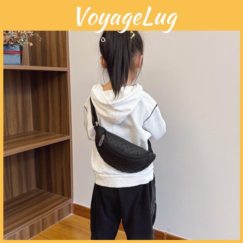 Retro Solid Color Fashionable Vintage Children Waist Pack Days Kindergarten