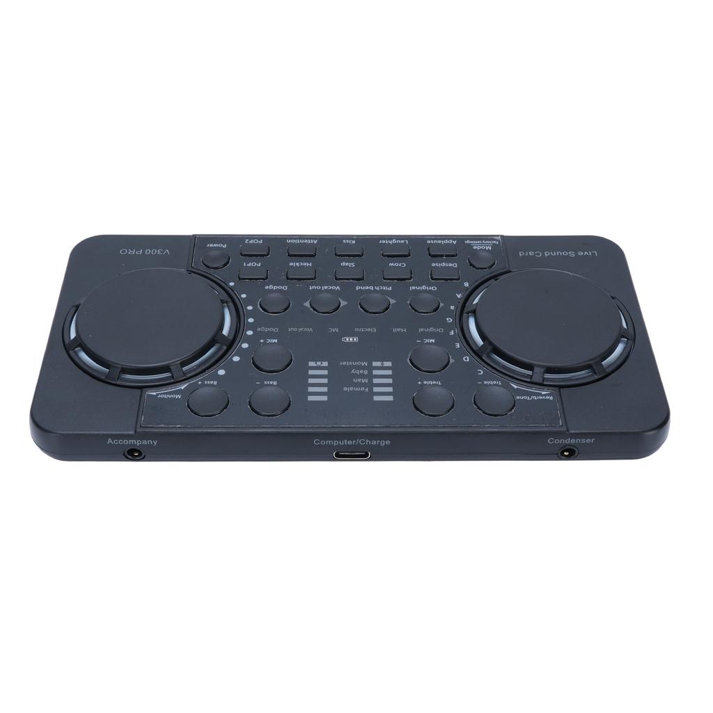 Live Sound Card Mixer Bluetooth 4.0 Noise Reduction Live Broadcast Sound Card for Phone PC