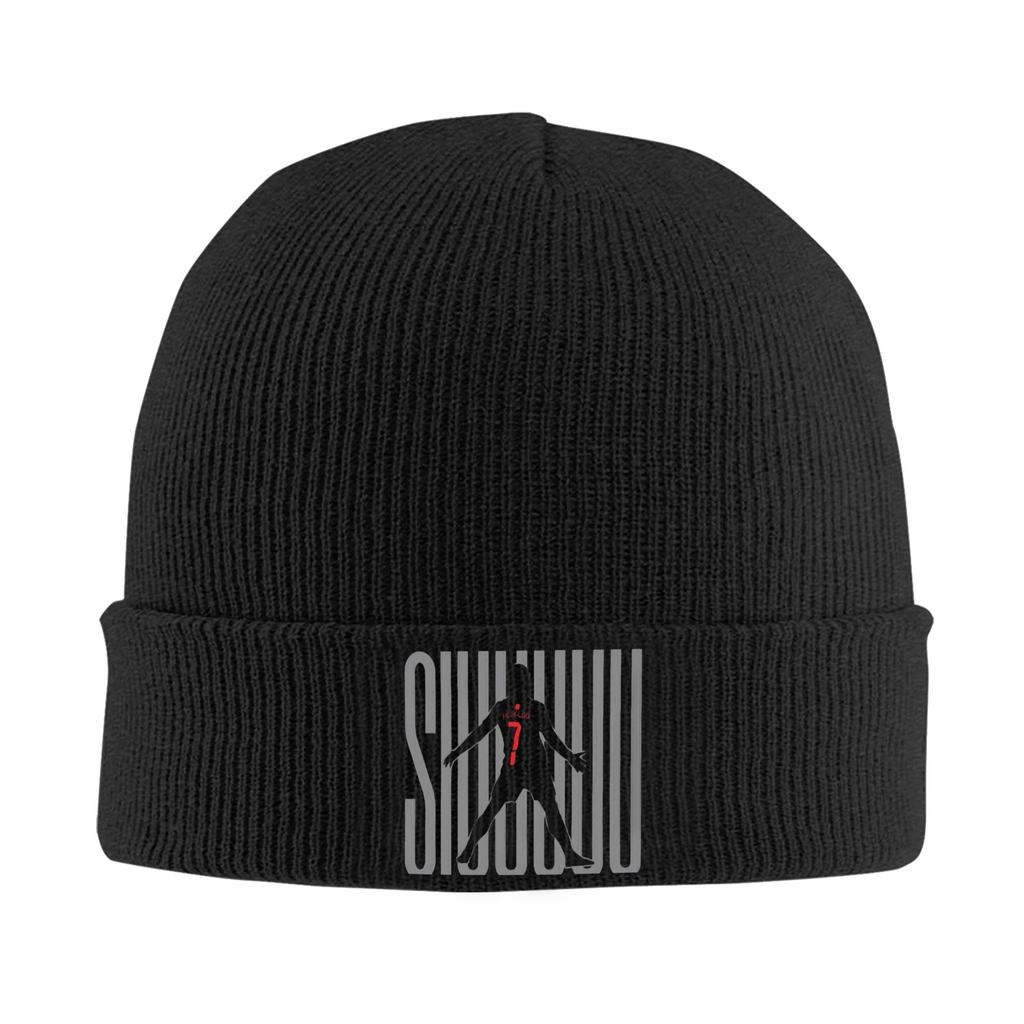 Soccer Legend CR Knitted Hat for Women Unisex Skullies Beanies Winter Hats Acrylic Warm Melon Cap