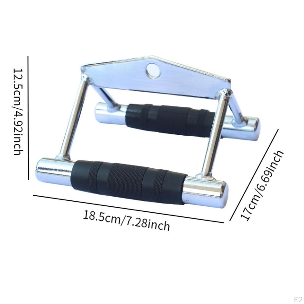 Double D Row Handle Cable Attachment Steel Heavy Duty V Shaped Press Down Bar LAT Pull for