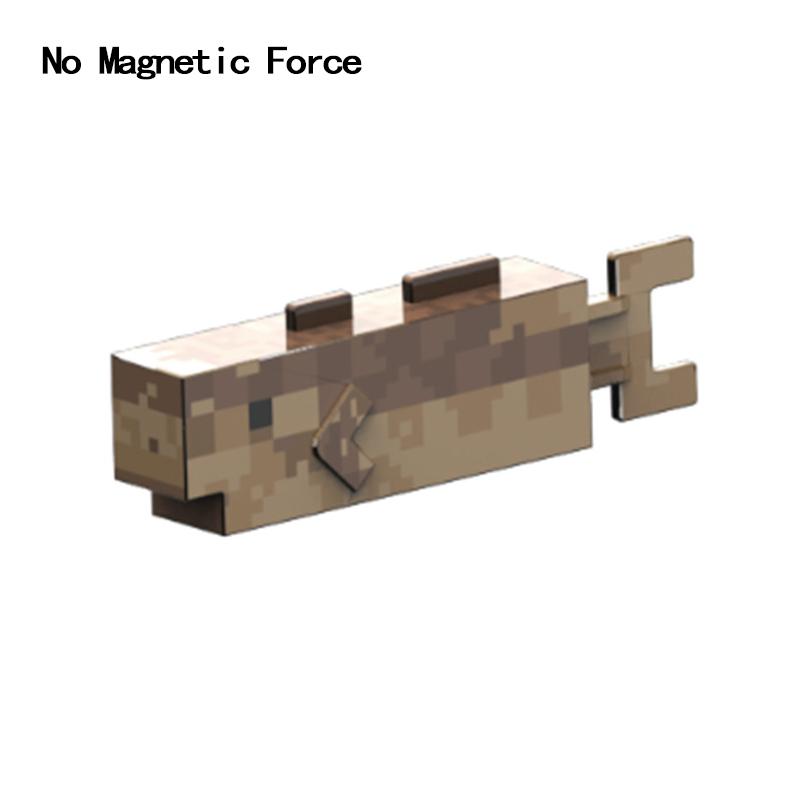 Pixel-Stil Mineral Magnet Welt Magnetische Bausteine Montage Ersatzteile Sensorisches Spielzeug für Kinder DIY Tierwürfel Grundplatte