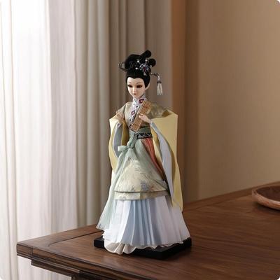 Figurină Operă Chineză Ornată cu Bază de Afișare Păpușă Decorativă Tradițională pentru