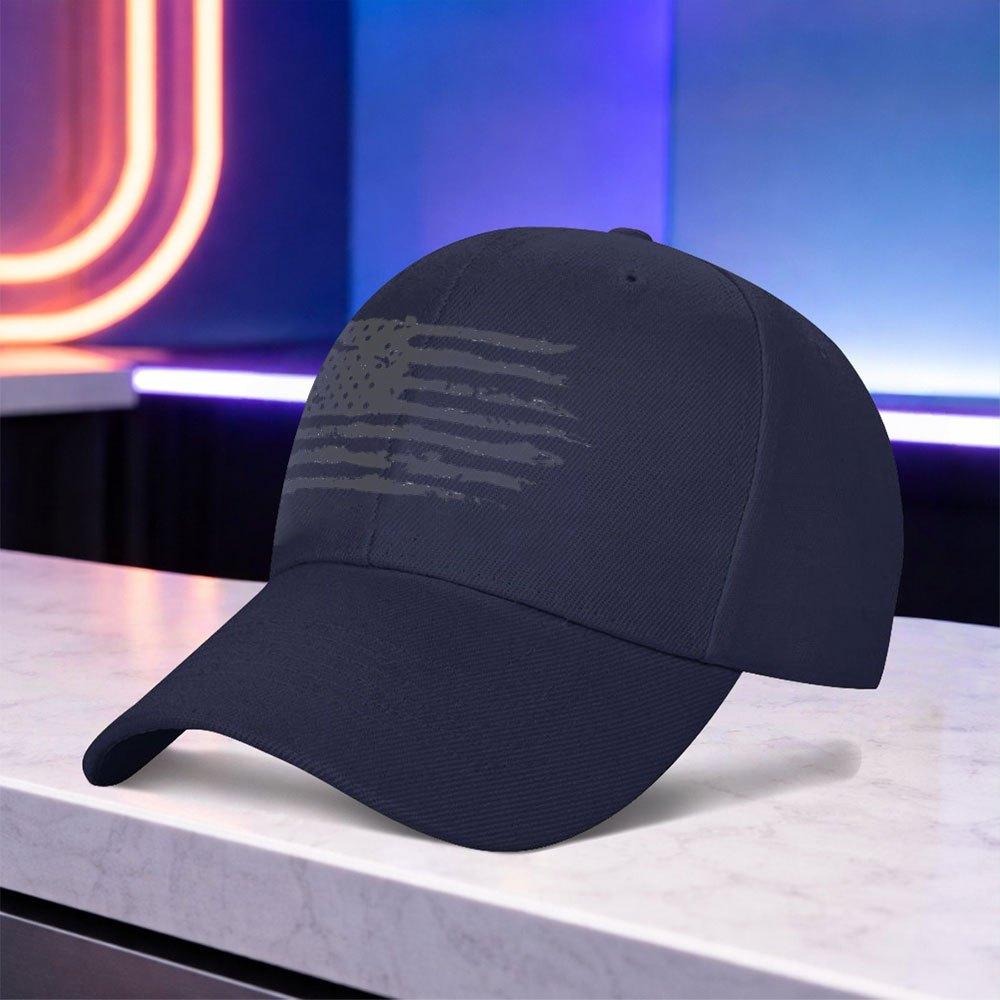 Distressed American Flag Baseball Cap Vintage Flag Print Unisex Lightweight Hat for Unisex Women
