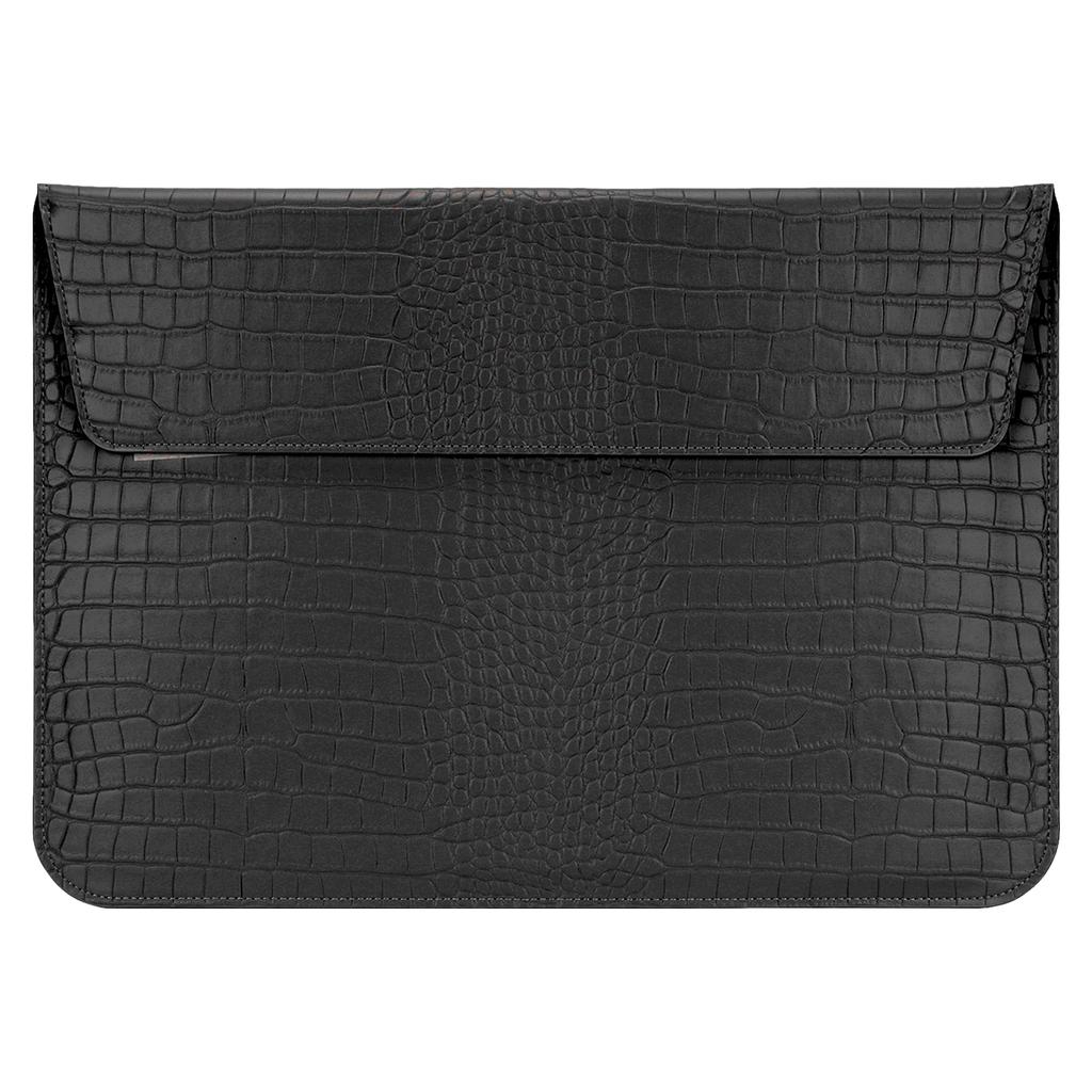 Laptop Sleeve 15.4in Magnetic Buckle Design 39x28x1cm Protective Waterproof PU Laptop Case for