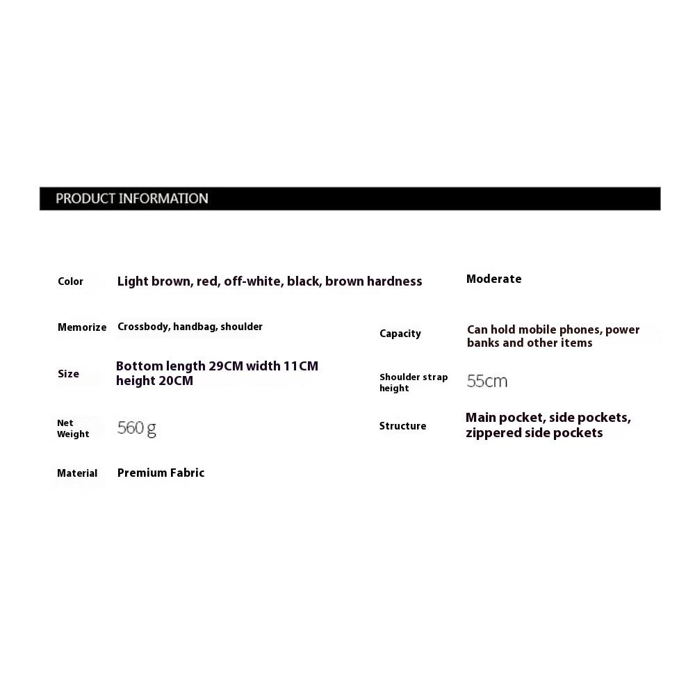 Casual Fashion Handbag Autumn and Winter Trend New Niche Commuter Versatile Single Shoulder Oblique Span Bag