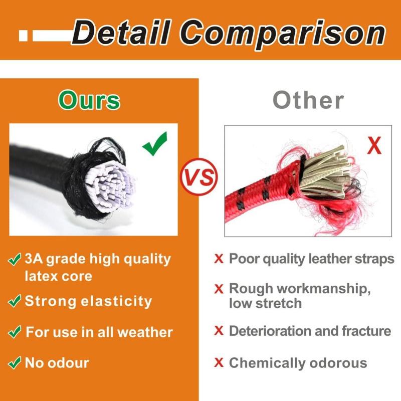 24 Inch Bungee Cords With Hooks Heavy Duty Elastic Tie Down Straps For Tarps Luggage Tent Bike Camping Garden