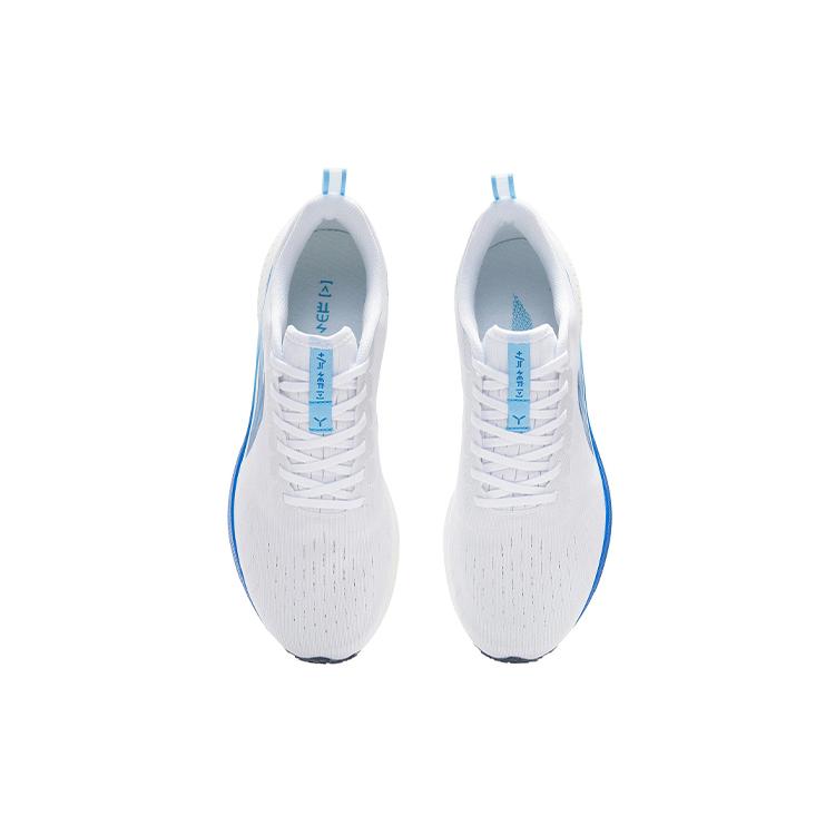 New LiNing Red Hare 5 Cushioning Anti Slip And Wear Resistant Low Top Running Shoes White Blue ARMT047-2