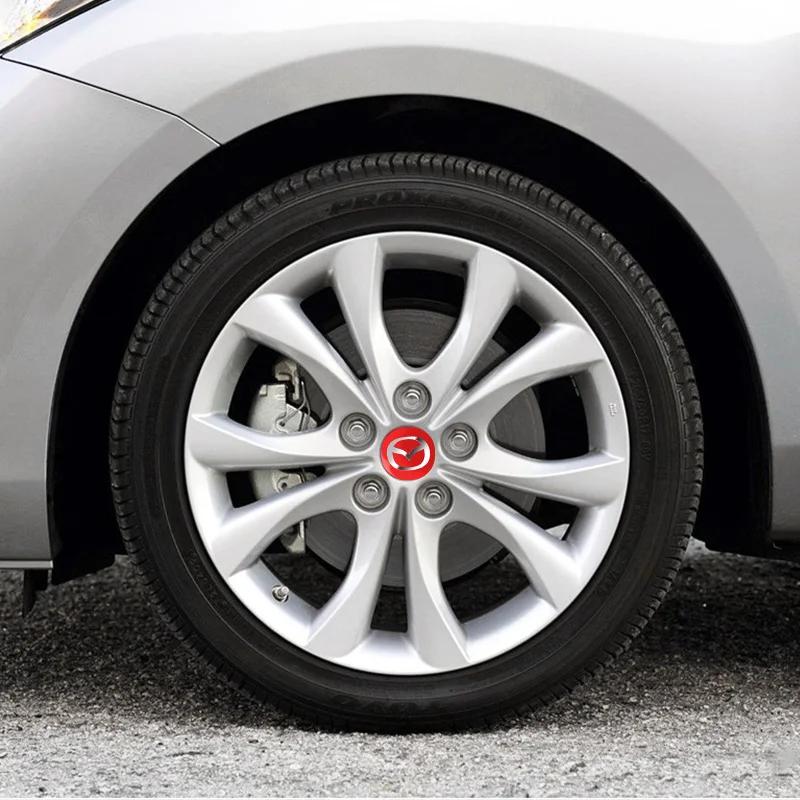 4 Bucăți Capac Centru Roată Siglă Capac Butuc Insignă Emblema Picior Lung 18MM 56MM ID53MM Modele Noi Pentru Mazda 3 Atenza Axela CX3 CX4 CX5 CX7