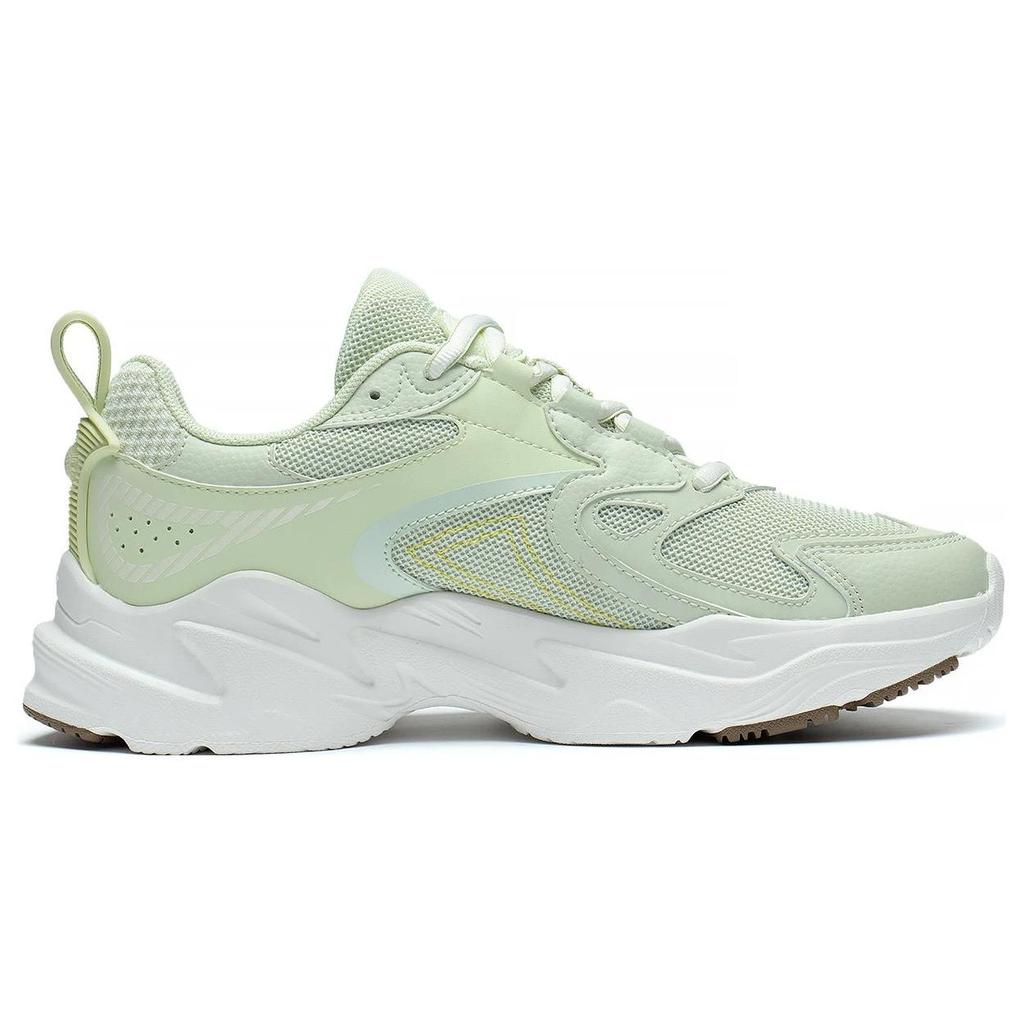 Li-Ning Meteor Non-Slip Shock Absorbing Durable Low-Top Running Shoes Women Sneakers White Green ARXT010-4