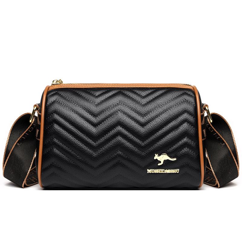 

Роскошная кожаная брендовая сумка-мессенджер для женщин с широким ремешком, женская сумка через плечо высокого качества