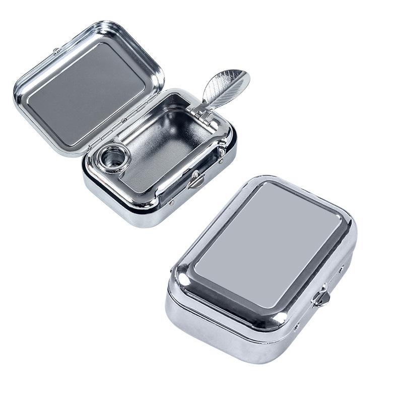 Ashtray Pocket Ashtray Car Portable Mini Metal Ashtray with Lockable Lid Smoking Utensils Men's Gift