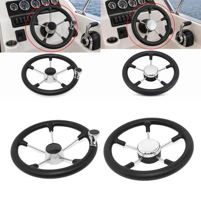 13-inch Stainless Steel Boat Steering Wheel, Accessory for Fishing And Angling Boats