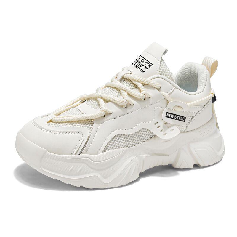 Men's Thick-soled Casual Sports Shoes Spring Autumn New Breathable Soft-sole Anti-slip Fashion Students Outdoor Running Sneakers