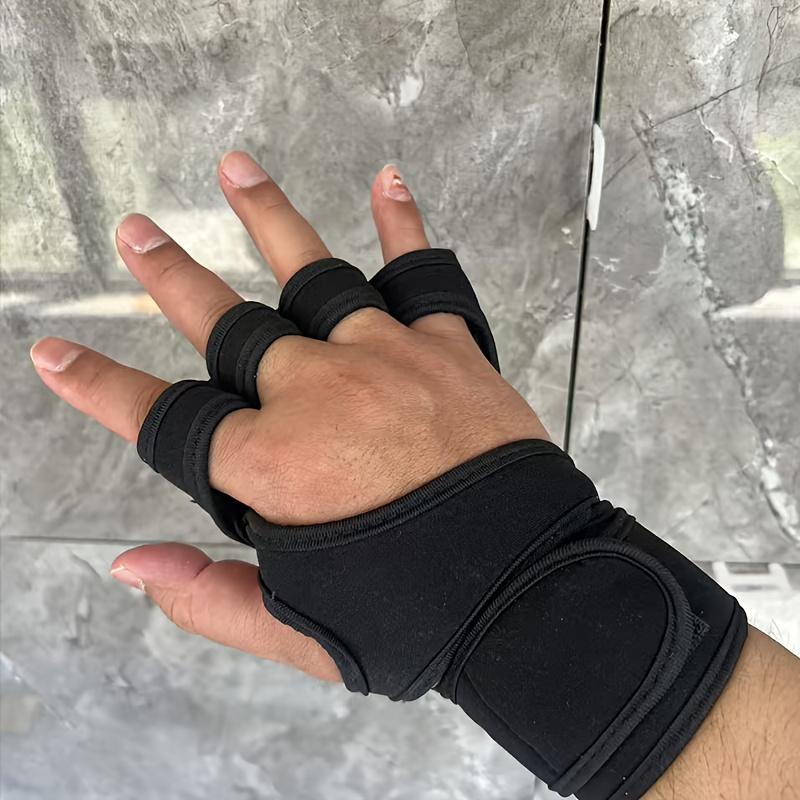 1Pair of Training Sport Gloves for Men Women Workout Fitness Body Building Weightlifting Gym Hand Wrist Palm Protector Dumbbells