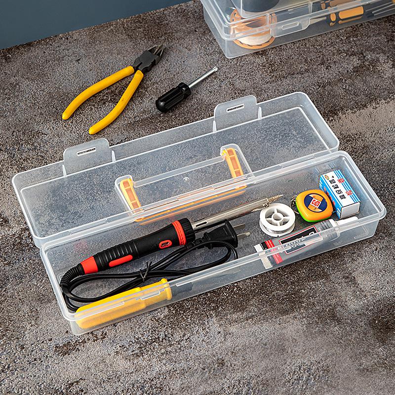 Transparente Lange Schmale Aufbewahrungsbox für Lötkolben und Werkzeuge