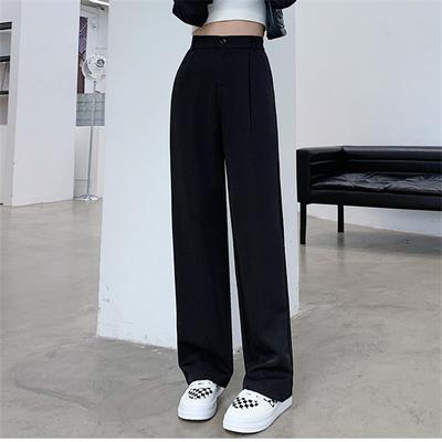 Spring Autumn New Casual Fashion Korean Stytle High Waist Female Suits Pants Ladies LongTrousers  Loose Wide Leg Pants for Women