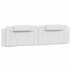 VidaXL Coussin de Tête de Lit, Oreiller de Lecture avec Fermeture à Glissière, Coussin de Lecture pour Lit Chambre, Blanc 374815