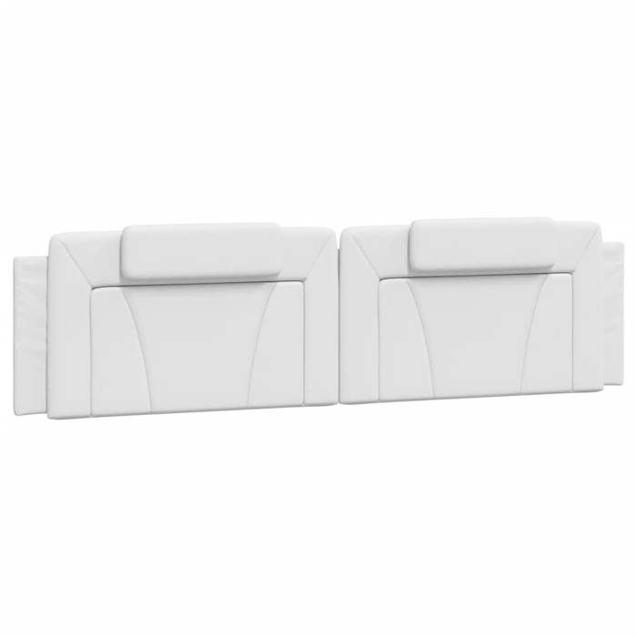 VidaXL Coussin de Tête de Lit, Oreiller de Lecture avec Fermeture à Glissière, Coussin de Lecture pour Lit Chambre, Blanc 374815