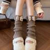 Y2K Horse Doll Leg Warmers Sweet Women's Stockings Rabbit Knit Bear Bow Leggings  Autumn