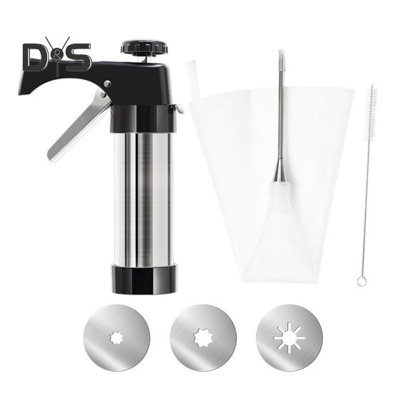 

Машина для приготовления чуррос с насадками для трубочек и мешком из нержавеющей стали, набор для приготовления оладий с щеткой для чистки для приготовления чуррос A