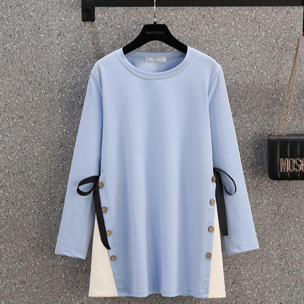 2023 Trendy Autumn Plus Size Maternity Casual Mid-Length Loose T-shirt