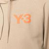 Y-3 Buchstabenlogo Bedrucktes Kapuzen-Langarm-Sweatshirt Damen-Sweatshirt Beige HT4728