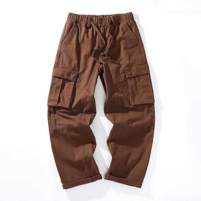 Tuta rétro americana da uomo, nuovi pantaloni dritti larghi per primavera e autunno, pantaloni casual pesanti