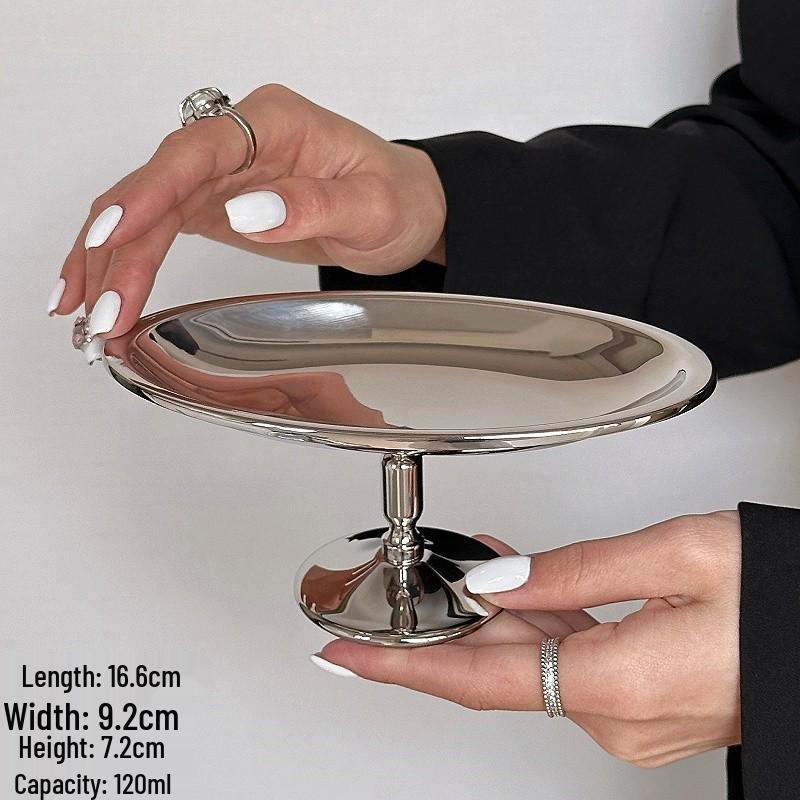 European Stainless Steel High-Foot Dessert Cup for Ice Cream and Pudding