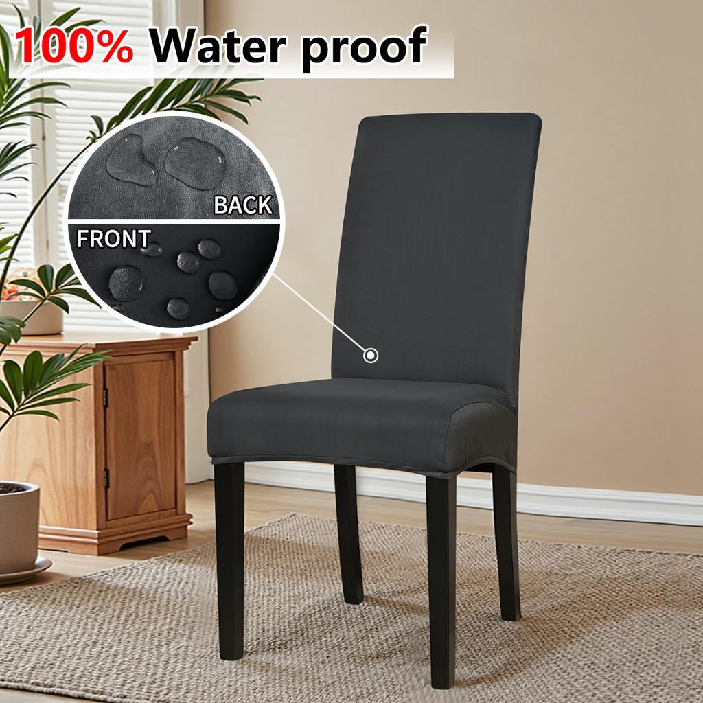 Tpu Coated Waterproof Milk Silk Chair Cover Solid Color Elastic Hotel Chair Cover