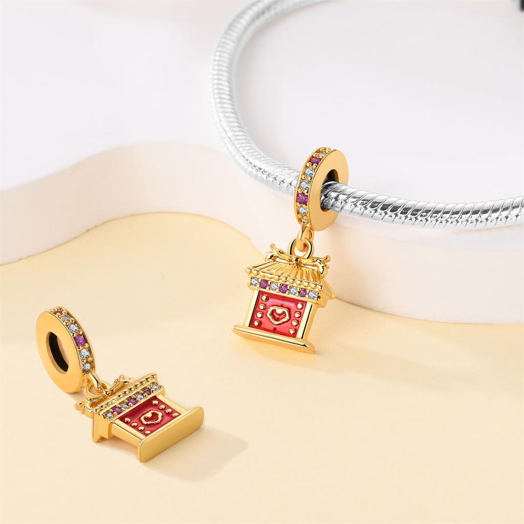 Plated 925 Silver Youth God of Wealth Charms Fit Exquisite 925 Charms Bracelet Beads Jewelry Gifts for Women