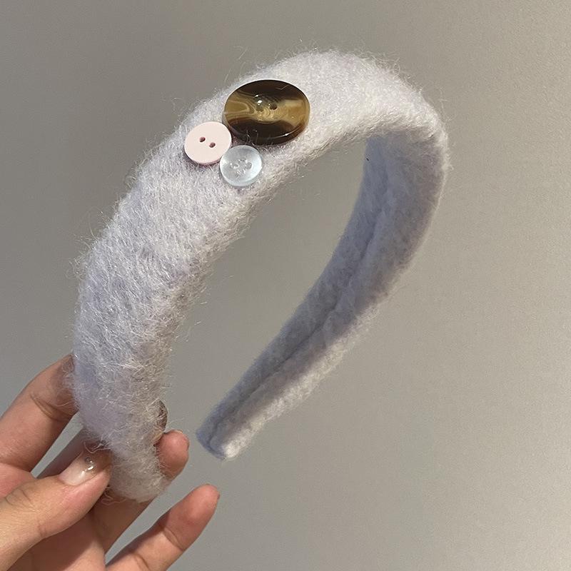 

Универсальная плюшевая повязка на голову с пуговицами для макияжа и выхода в свет