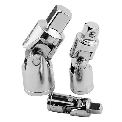 1/4" 3/8" 1/2" Universal Joint Set Manual and Pneumatic Ratchet Tool Parts Angle Extension Bar Bendable Adapter Socket Tools