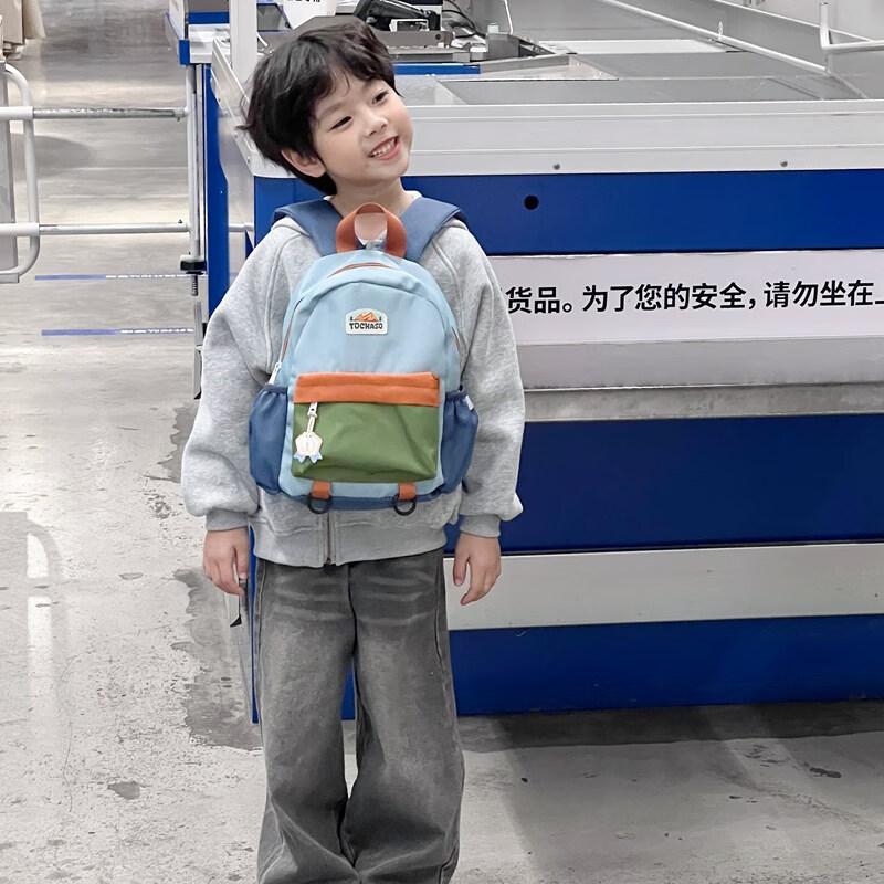 SYA-SWQ Korean Style Color-Block Kids Backpack Under 3 years old
