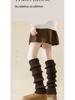 2025 A/W Women's Thick Knitted White Leg Warmers for Autumn/Spring - Hot Girl Style Calf Snow Boots Accessory.
