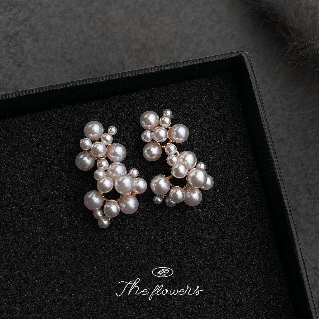 Temperament Fashion Commuter Versatile 925 Silver Needle Plated 14K Pearl Earrings Jewelry Earrings