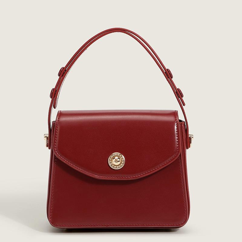 Spring New Trendy Brand Small Square Bag Simple and Versatile Handbag Bridal Bag Shoulder Underarm Bag Crossbody Women's Bag