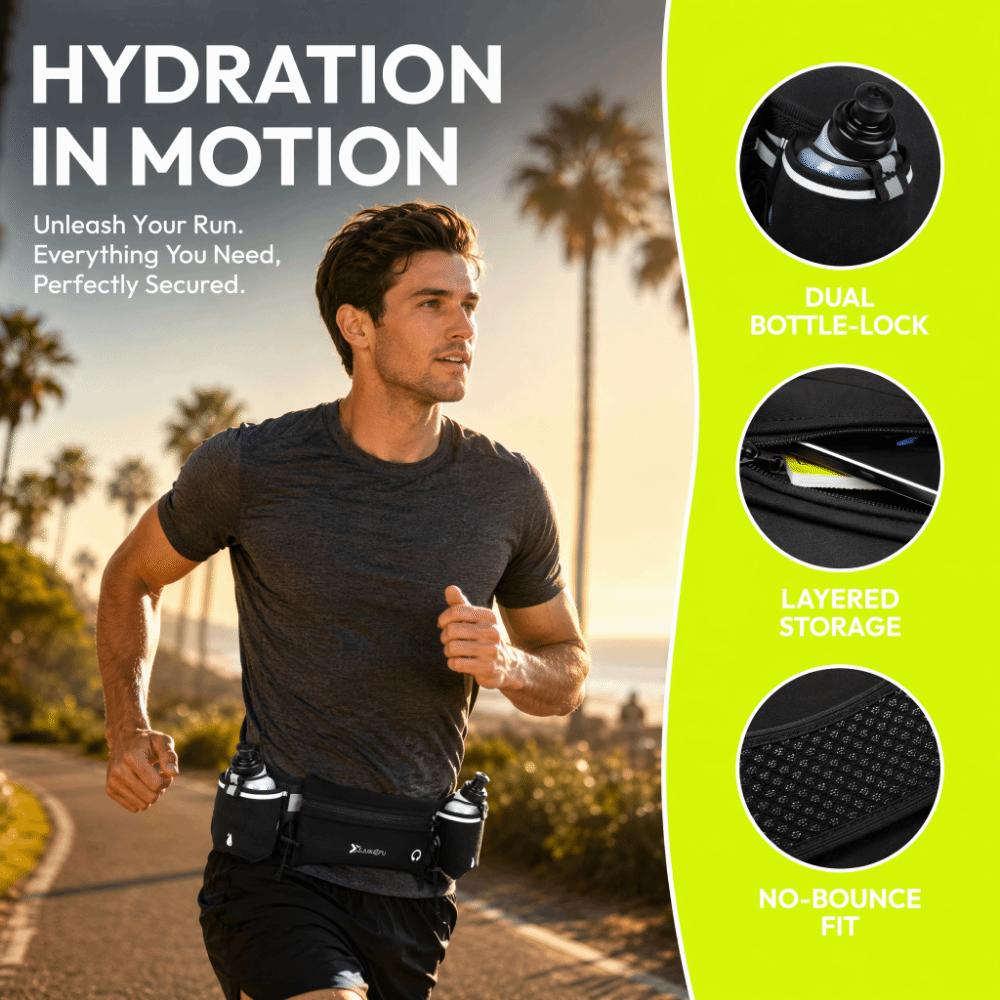 3pcs Lightweight Waist Bag Waterproof Jogging Bag Lightweight Marathon Bag For Running