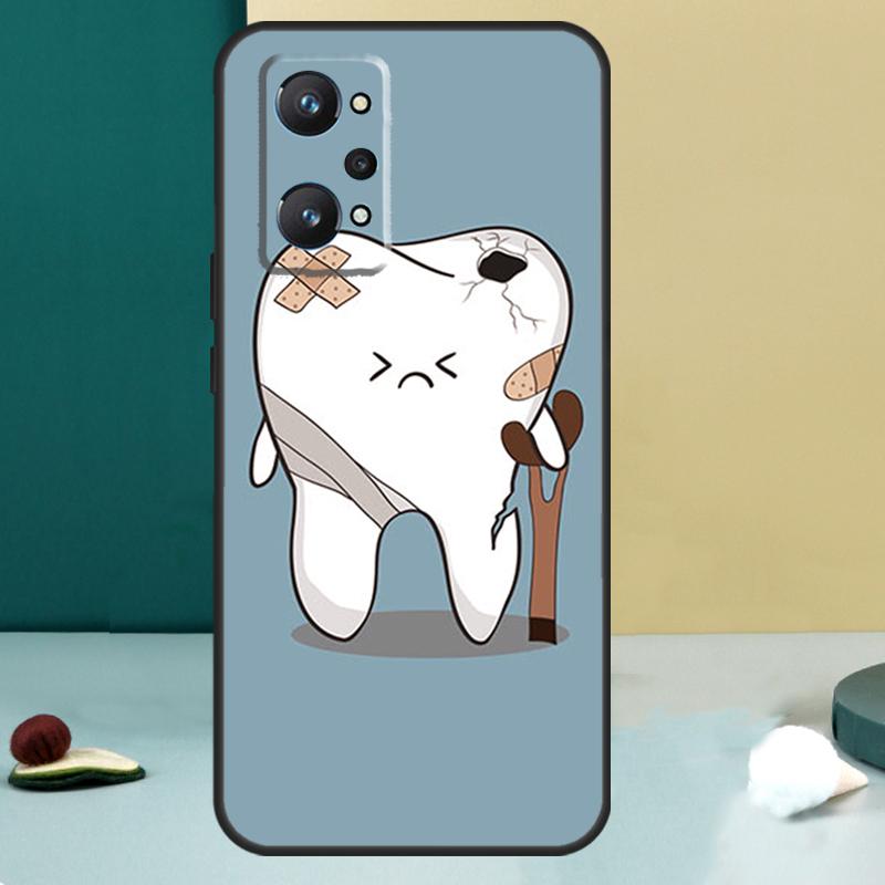 Cartoon Dentist Dental Crowned Teeth For Realme 14 13 Pro Plus 10 11 12 GT 5 6 6T GT7 Pro C61 C55 C53 C51 C21Y C25S C75 C67 Case