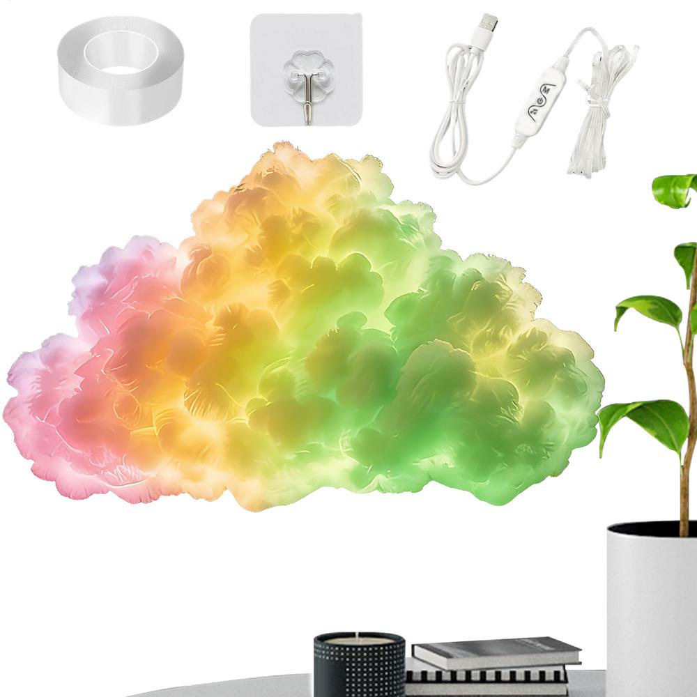 LED Clouds USB Music Rhythm Multicolor Dynamic Decoration Cloud Light For Bedroom Nursery Living Room Home Office Party Bar Teen