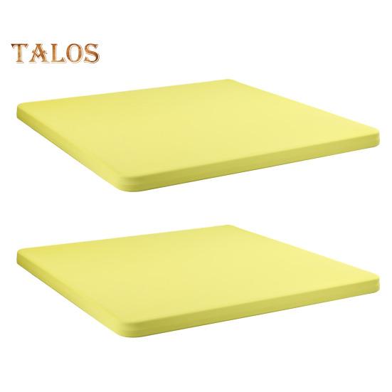 2 Pcs Stretchy Fitted Table Cover 34x34 Inch Square Tablecloth with Elastic Edge Solid Color Table Cloth for Kitchen Dining Picnic Patio Outdoor