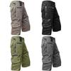 Pantalones Cortos Cargo de Verano Pantalones Cortos Elegantes Cintura Media Absorbentes de Sudor Bolsillo con Cremallera Pantalones
