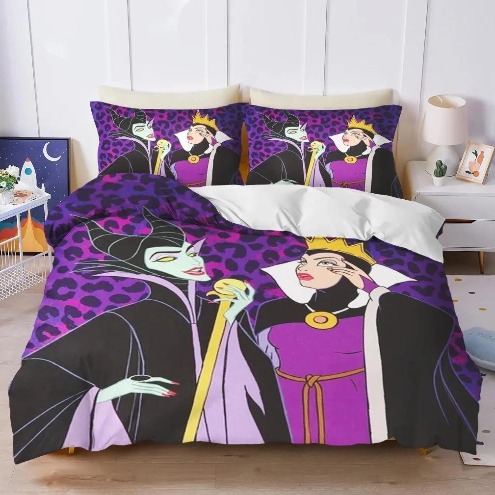 Villains Maleficent Ursula Evil Queen Bedding Set Evil Queen Bedding Set3D Children'S Bed Set Holiday Gifts