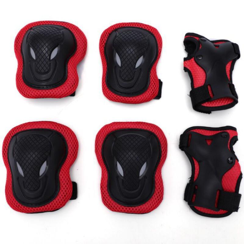 Kids Skateboarding Roller Skating Cycling Safety Gear Set Knee Elbow Wrist Pad Helmet Outdoor Sports