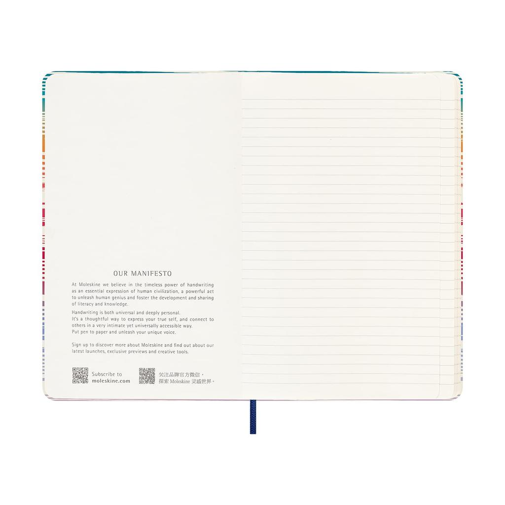 Moleskine Missoni Limited Edition Notebook, Hardcover, Large, Horizontally Ruled, Fiamu (SKQP060MISSFIAMSFU)